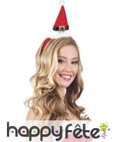 Chapeau pointu de Mère Noël sur serre tête