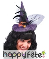Chapeau pointu de sorcière avec voilage, image 2