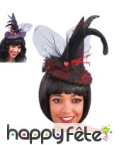 Chapeau pointu de sorcière avec voilage