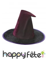 Chapeau pointu de sorcière reflets rose