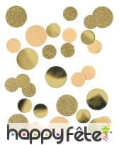 Confettis pailletés et dorés en papier kraft 30g