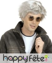 Courte perruque grise pour homme