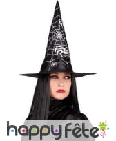 Chapeau pointu imprimé toile d'araignée