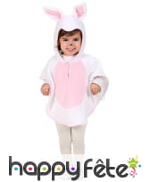Combinaison petit lapin blanc et rose pour enfant