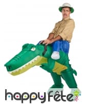 Costume Porte Moi gonflable de crocodile adulte