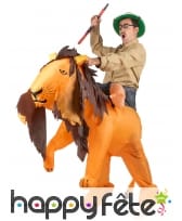 Costume Porte Moi gonflable de lion adulte