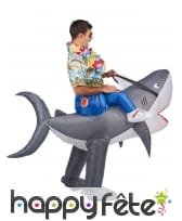 Costume Porte Moi gonflable de requin pour adulte, image 2