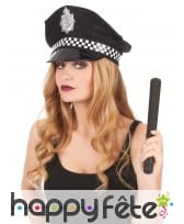 Casquette policier noire et blanche, image 3