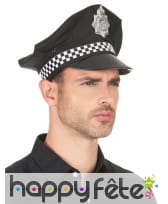 Casquette policier noire et blanche, image 4