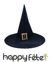 Chapeau pointu noir de sorcière avec boucle, image 2