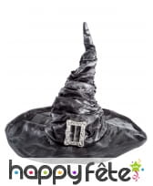 Chapeau pointu noir froncé de sorcière, image 1