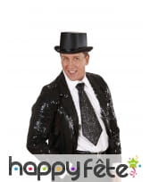 Cravate paillette noire, image 1