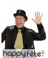 Cravate paillette or, image 1