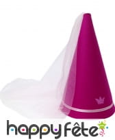 Chapeau pointu rose de princesse, artisanal