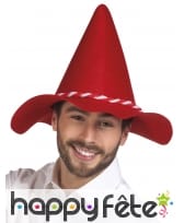 Chapeau pointu rouge de bavarois