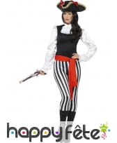 Costume pantalon rayé de corsaire pour femme, image 1