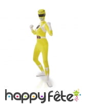 Costume power rangers jaune pour fille