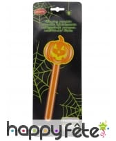 Citrouille phosphorescente sur batonnet, 20 cm