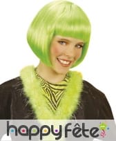 Courte perruque verte style cabaret pour enfant