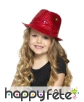 Chapeau rouge à sequins lumineux, image 2