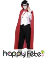 Cape réversible brillante noire rouge, image 2