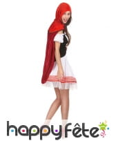 Costume robe courte de chaperon rouge pour femme, image 2