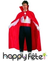 Cape rouge de vampire avec col, pour adulte, image 2