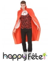 Cape rouge de vampire avec col, pour adulte