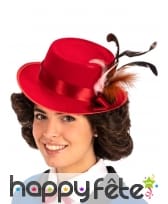 Chapeau rouge de gouvernante anglaise