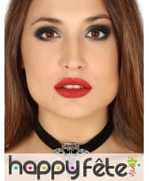 Collier ras de cou gothique avec pierres bleues