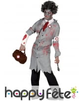 Costume rétro de médecin zombie pour homme
