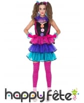 Costume robe de femme clown tutu coloré, image 1
