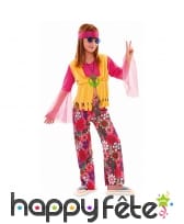 Costume rose de petite hippie pour enfant