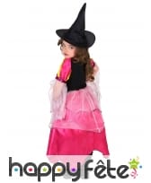 Costume rose de petite sorcière avec voilage, image 2