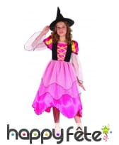 Costume rose de petite sorcière avec voilage, image 3