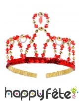 Couronne rouge de princesse pour enfant