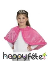 Capeline rose en peluche pour enfant