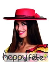 Chapeau rouge espagnole pour femme