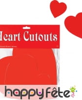 Coeurs rouges en cartons