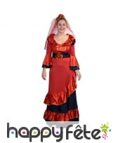 Costume robe flamenco rouge à poids