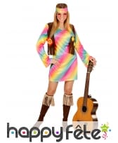 Costume Robe hippie aux coloris pastels