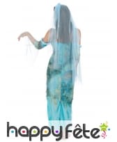 Costume robe longue turquoise effet déchiré, image 2