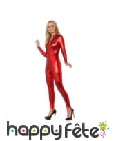 Combinaison rouge moulante intégrale pour femme, image 1