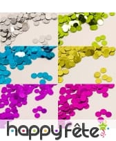 Confettis ronds métalisés de 6mm