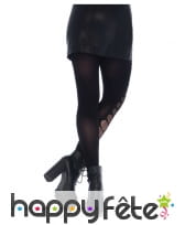 Collants résilles noirs effet déchiré pour femme, image 1