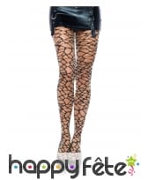 Collants résilles noirs troués pour adulte