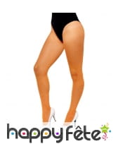 Collants résille orange néon