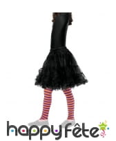 Collants rayés pour enfant, orange et violet