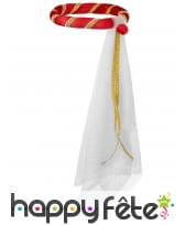 Coiffe ruban rouge médiéval, image 1