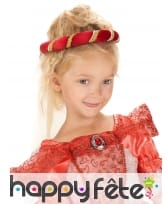 Coiffe ruban rouge médiéval, image 2